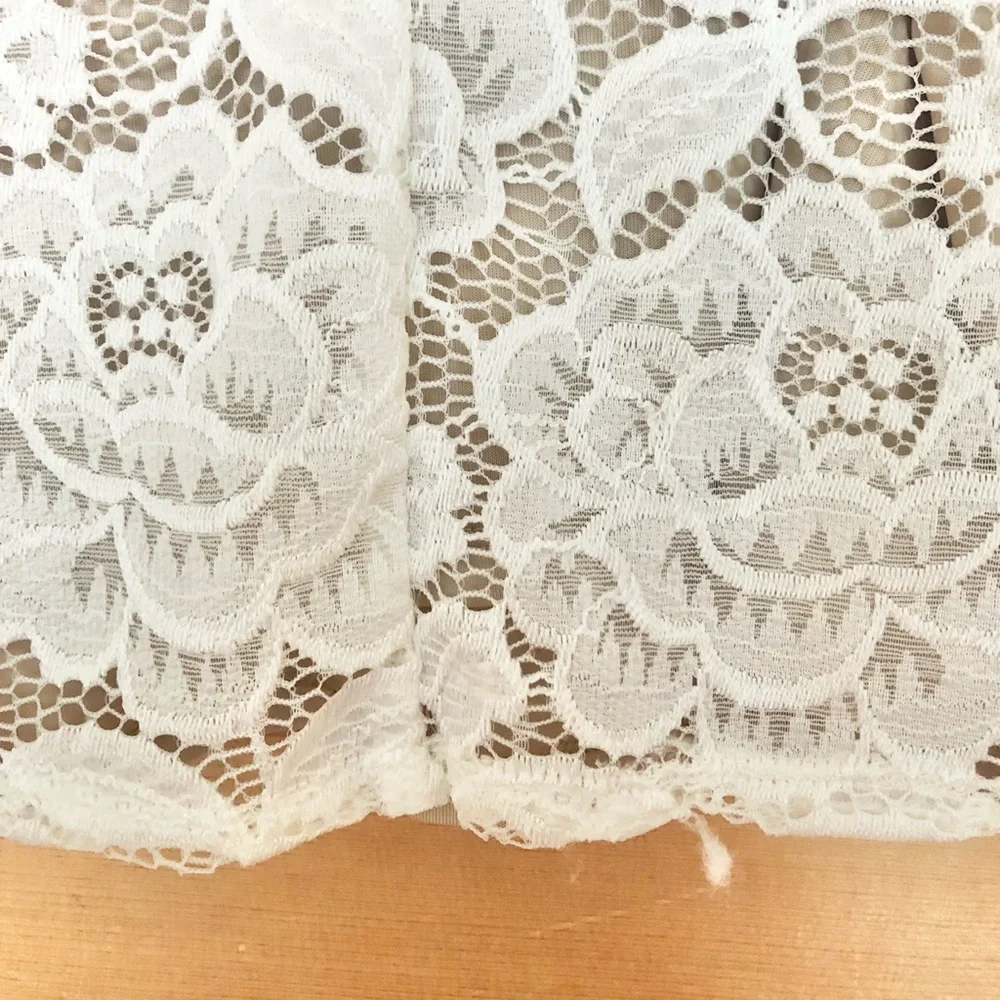BHLDN jive top lace crop short sleeve floral bridal wedding formal - Picture 4 of 4